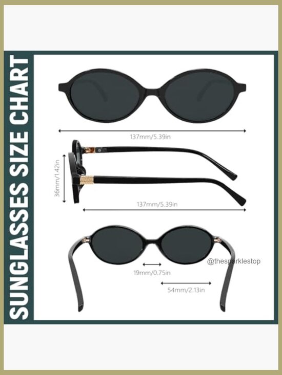 Retro Oval Sunglasses Small Narrow Frame UV Protection main image 4